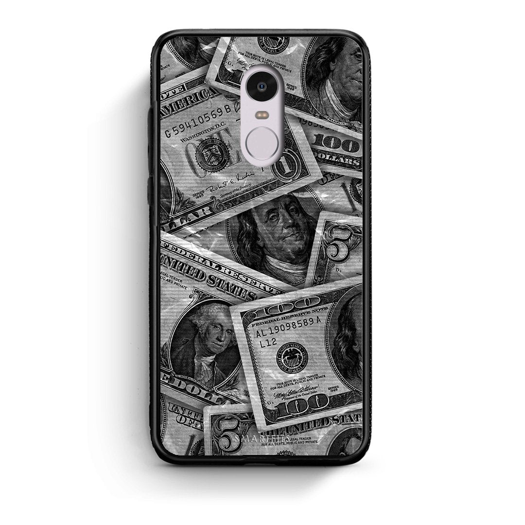 Xiaomi Redmi Note 4/4X Money Dollars θήκη από τη Smartfits με σχέδιο στο πίσω μέρος και μαύρο περίβλημα | Smartphone case with colorful back and black bezels by Smartfits