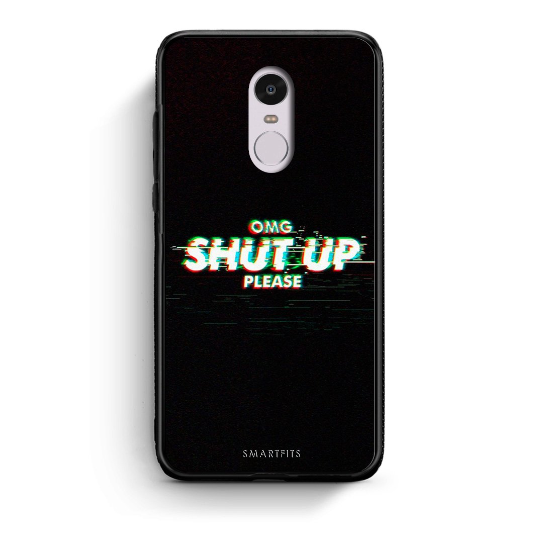 Xiaomi Redmi Note 4/4X OMG ShutUp θήκη από τη Smartfits με σχέδιο στο πίσω μέρος και μαύρο περίβλημα | Smartphone case with colorful back and black bezels by Smartfits