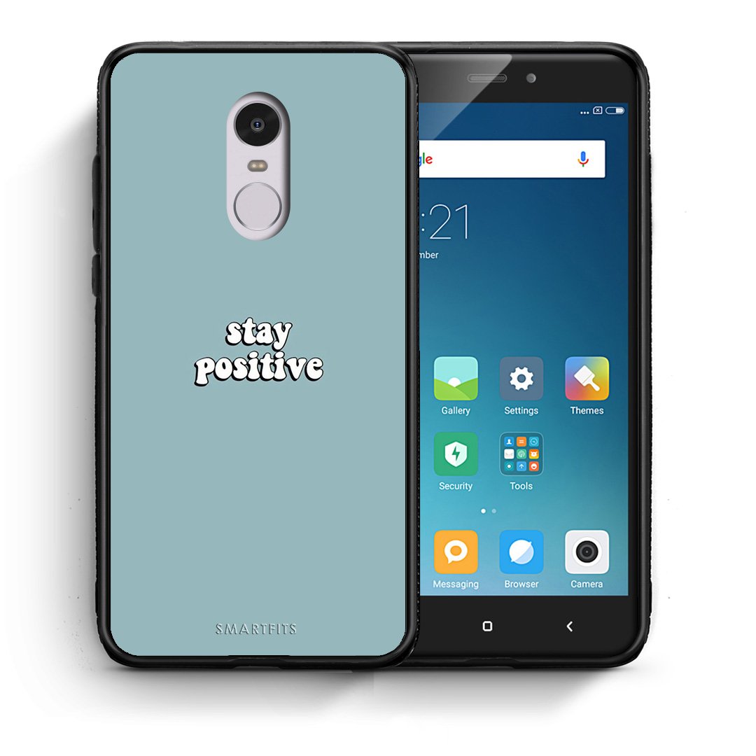 Θήκη Xiaomi Redmi Note 4/4X Positive Text από τη Smartfits με σχέδιο στο πίσω μέρος και μαύρο περίβλημα | Xiaomi Redmi Note 4/4X Positive Text case with colorful back and black bezels