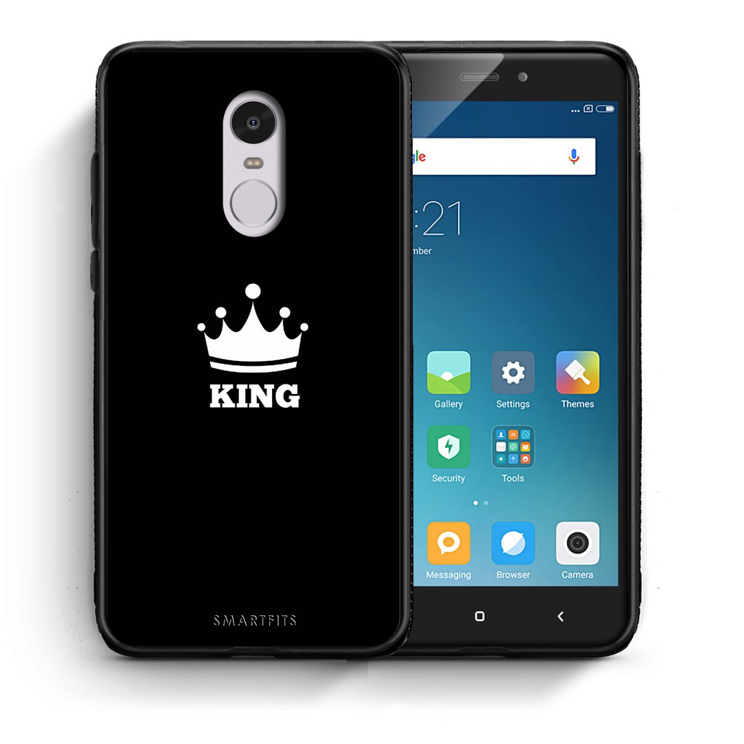 Θήκη Xiaomi Redmi Note 4/4X King Valentine από τη Smartfits με σχέδιο στο πίσω μέρος και μαύρο περίβλημα | Xiaomi Redmi Note 4/4X King Valentine case with colorful back and black bezels