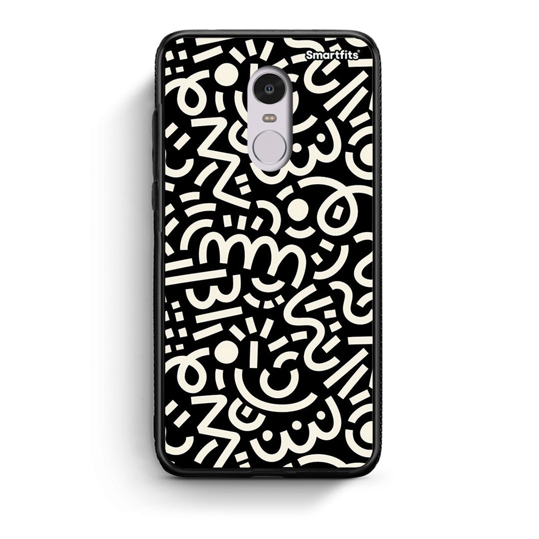 Xiaomi Redmi 5 Doodle Art Θήκη από τη Smartfits με σχέδιο στο πίσω μέρος και μαύρο περίβλημα | Smartphone case with colorful back and black bezels by Smartfits