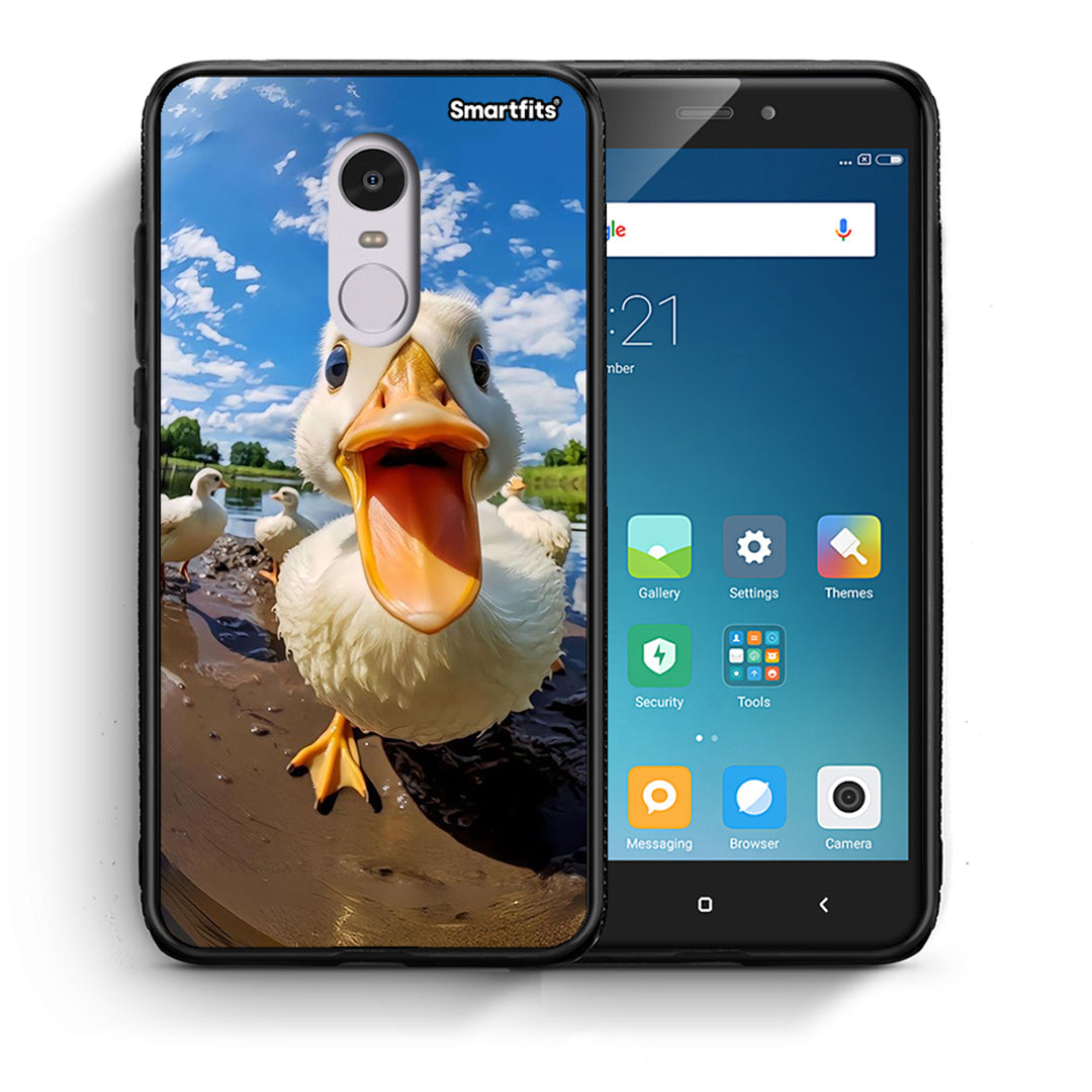 Θήκη Xiaomi Redmi Note 4/4X Duck Face από τη Smartfits με σχέδιο στο πίσω μέρος και μαύρο περίβλημα | Xiaomi Redmi Note 4/4X Duck Face case with colorful back and black bezels