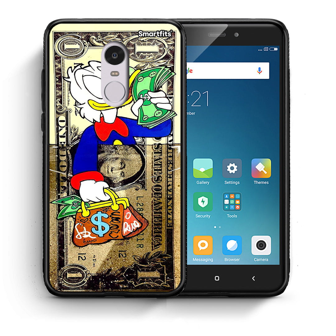 Θήκη Xiaomi Redmi 5 Duck Money από τη Smartfits με σχέδιο στο πίσω μέρος και μαύρο περίβλημα | Xiaomi Redmi 5 Duck Money case with colorful back and black bezels
