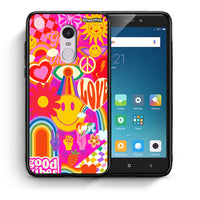 Thumbnail for Θήκη Xiaomi Redmi Note 4/4X Hippie Love από τη Smartfits με σχέδιο στο πίσω μέρος και μαύρο περίβλημα | Xiaomi Redmi Note 4/4X Hippie Love case with colorful back and black bezels