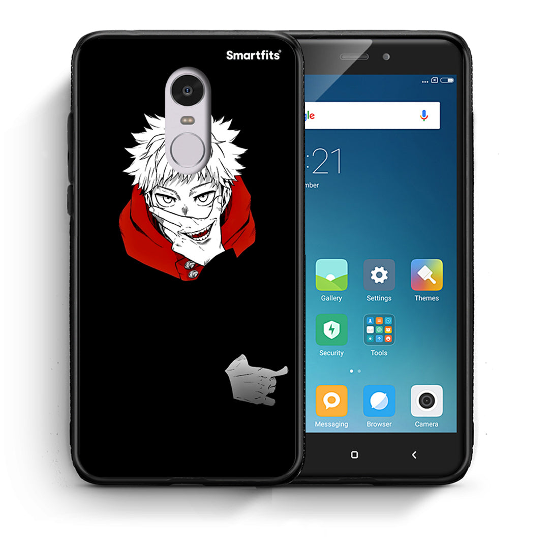 Θήκη Xiaomi Redmi Note 4/4X Itadori Anime από τη Smartfits με σχέδιο στο πίσω μέρος και μαύρο περίβλημα | Xiaomi Redmi Note 4/4X Itadori Anime case with colorful back and black bezels