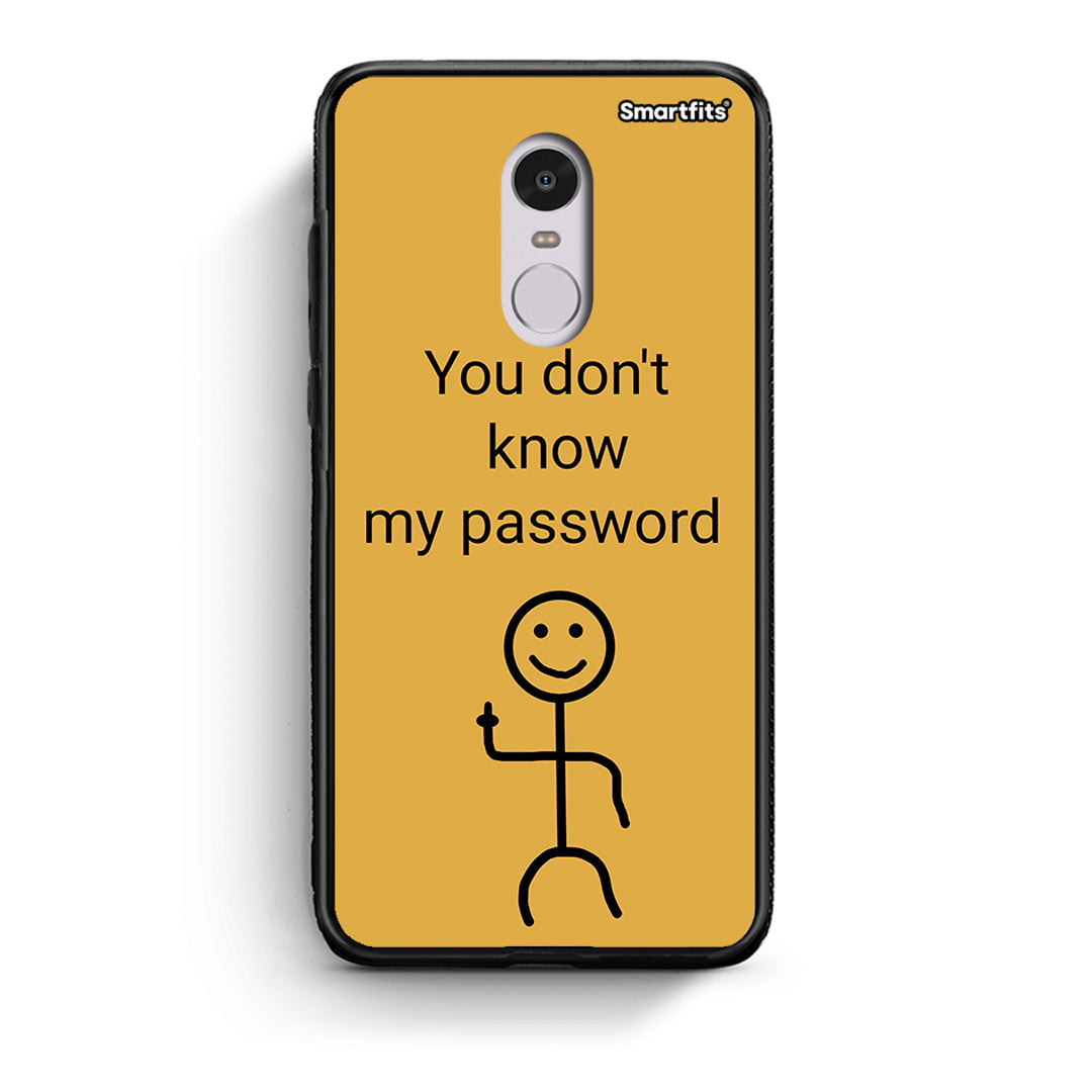 Xiaomi Redmi Note 4 / 4X My Password Θήκη από τη Smartfits με σχέδιο στο πίσω μέρος και μαύρο περίβλημα | Smartphone case with colorful back and black bezels by Smartfits