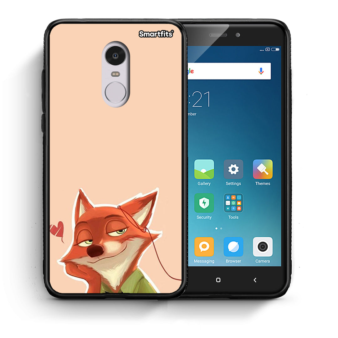 Θήκη Xiaomi Redmi Note 4/4X Nick Wilde And Judy Hopps Love 1 από τη Smartfits με σχέδιο στο πίσω μέρος και μαύρο περίβλημα | Xiaomi Redmi Note 4/4X Nick Wilde And Judy Hopps Love 1 case with colorful back and black bezels