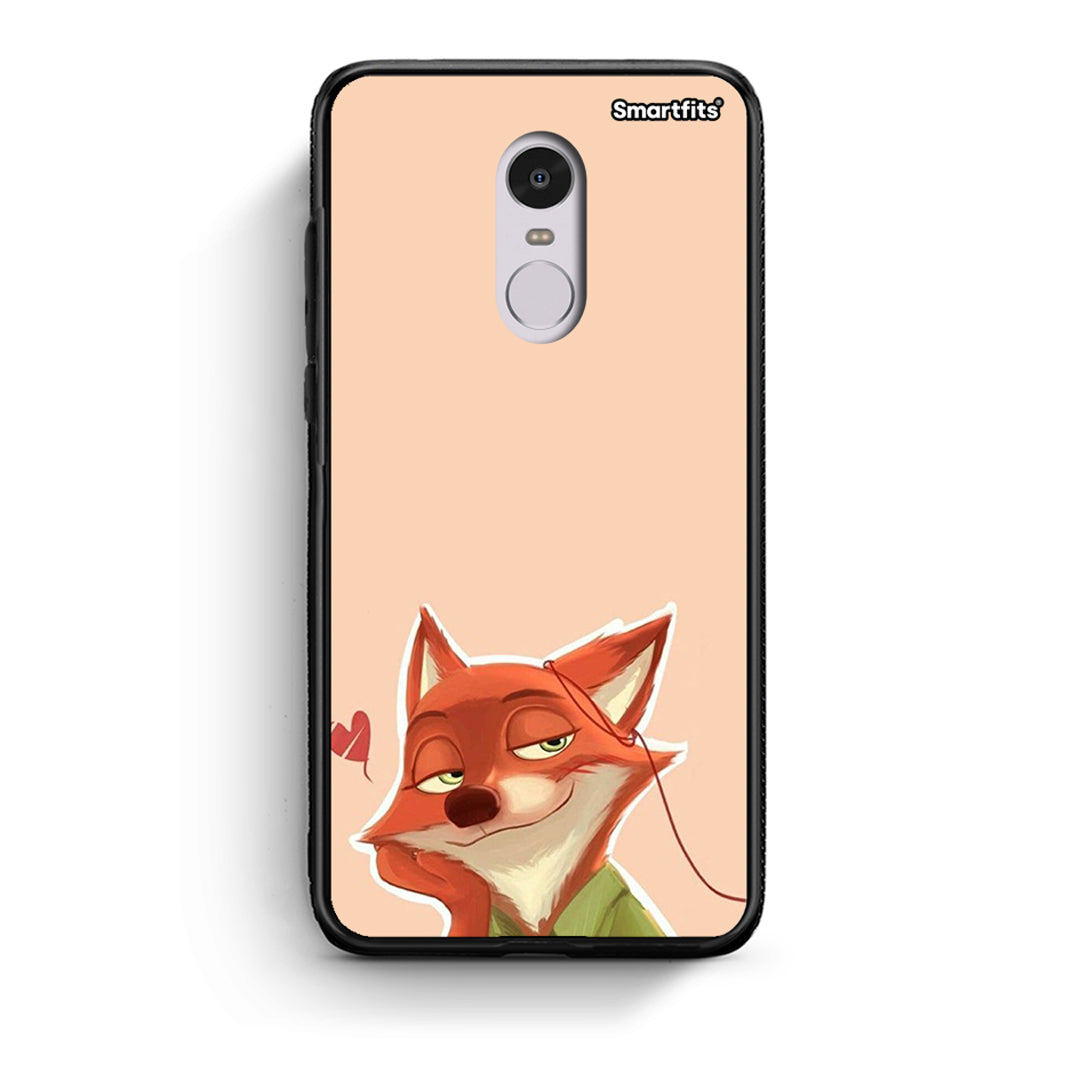 Xiaomi Redmi Note 4/4X Nick Wilde And Judy Hopps Love 1 θήκη από τη Smartfits με σχέδιο στο πίσω μέρος και μαύρο περίβλημα | Smartphone case with colorful back and black bezels by Smartfits