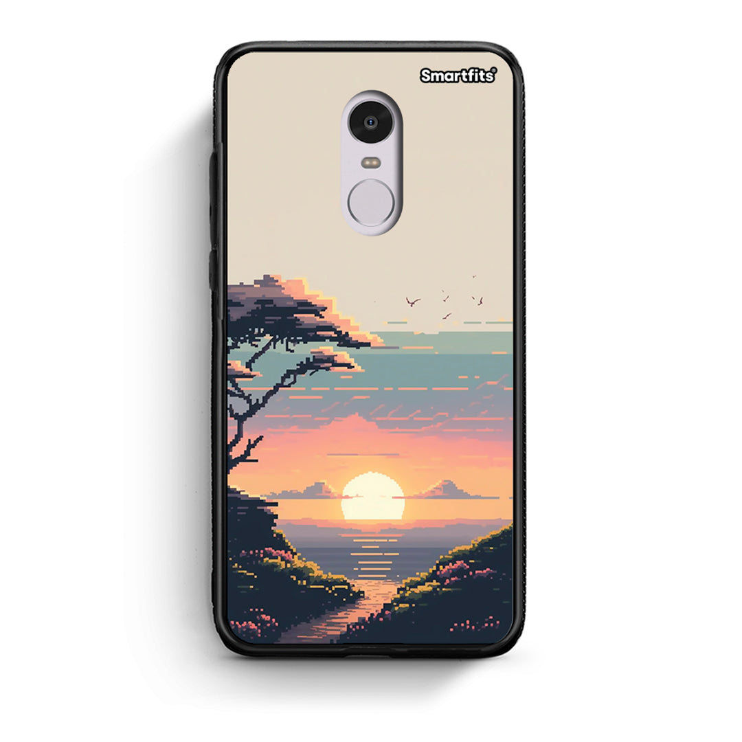 Xiaomi Redmi 5 Pixel Sunset Θήκη από τη Smartfits με σχέδιο στο πίσω μέρος και μαύρο περίβλημα | Smartphone case with colorful back and black bezels by Smartfits