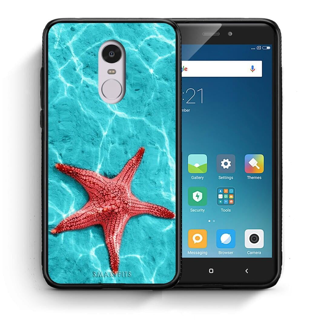 Θήκη Xiaomi Redmi 5 Red Starfish από τη Smartfits με σχέδιο στο πίσω μέρος και μαύρο περίβλημα | Xiaomi Redmi 5 Red Starfish case with colorful back and black bezels