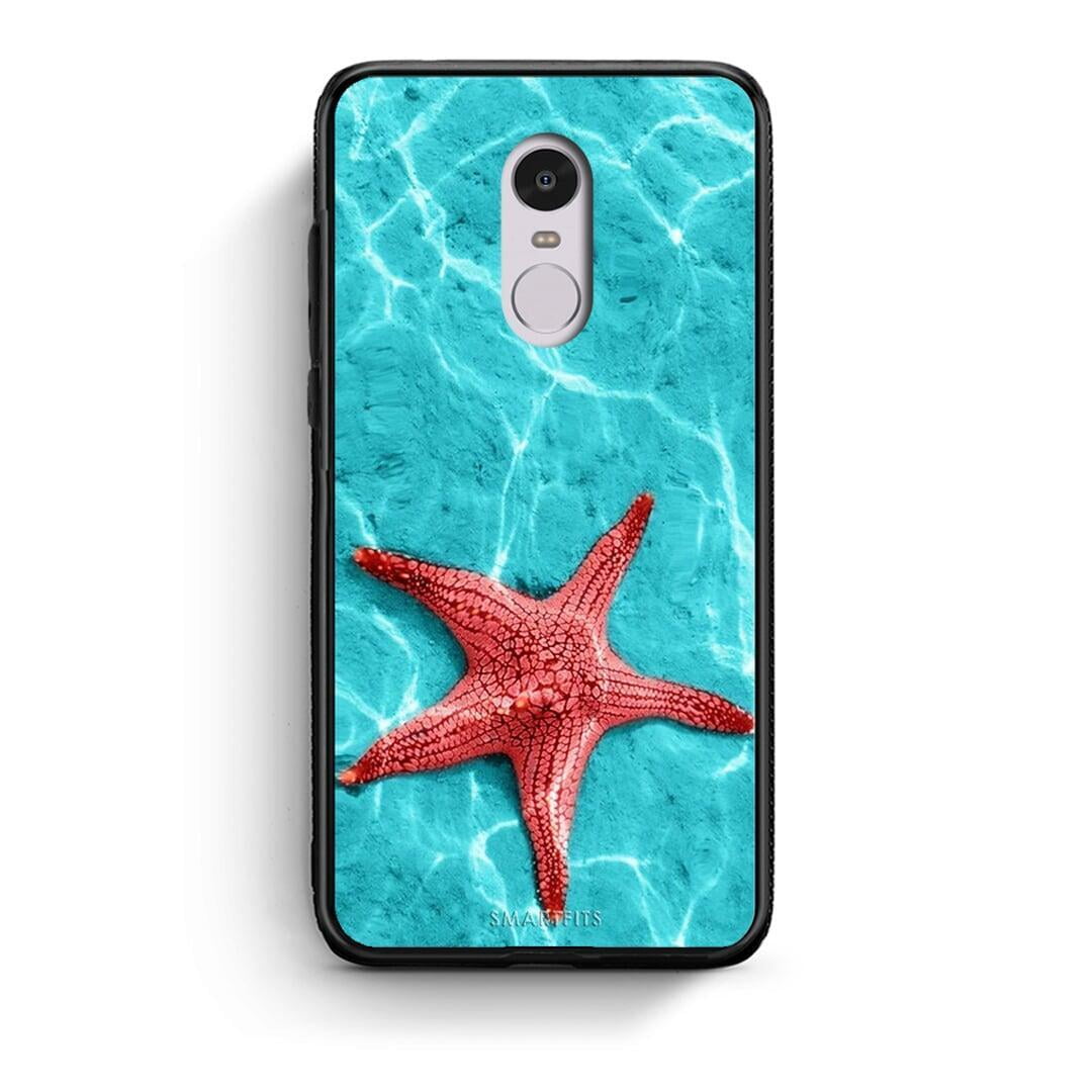 Xiaomi Redmi 5 Red Starfish Θήκη από τη Smartfits με σχέδιο στο πίσω μέρος και μαύρο περίβλημα | Smartphone case with colorful back and black bezels by Smartfits