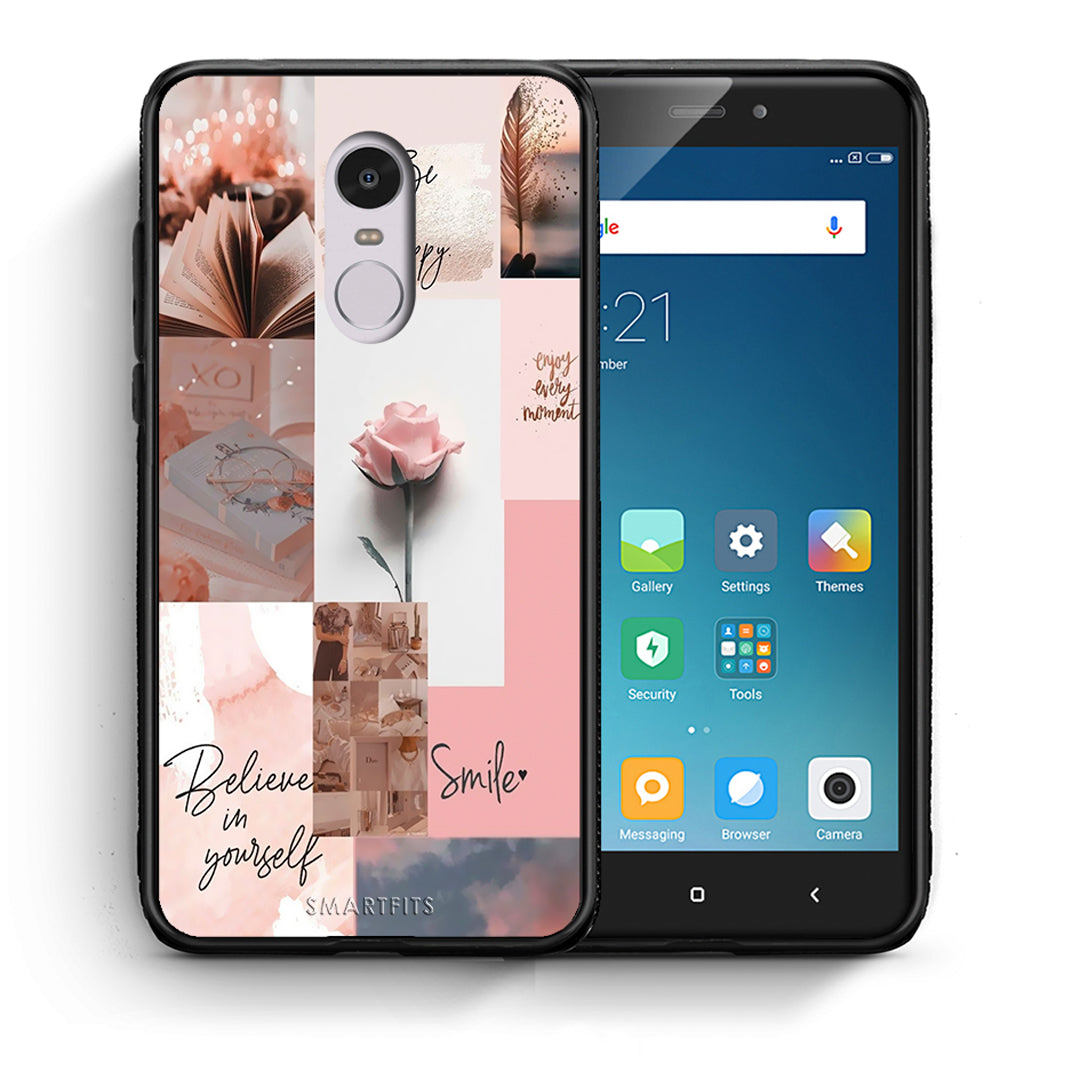 Θήκη Xiaomi Redmi Note 4/4X Aesthetic Collage από τη Smartfits με σχέδιο στο πίσω μέρος και μαύρο περίβλημα | Xiaomi Redmi Note 4/4X Aesthetic Collage case with colorful back and black bezels