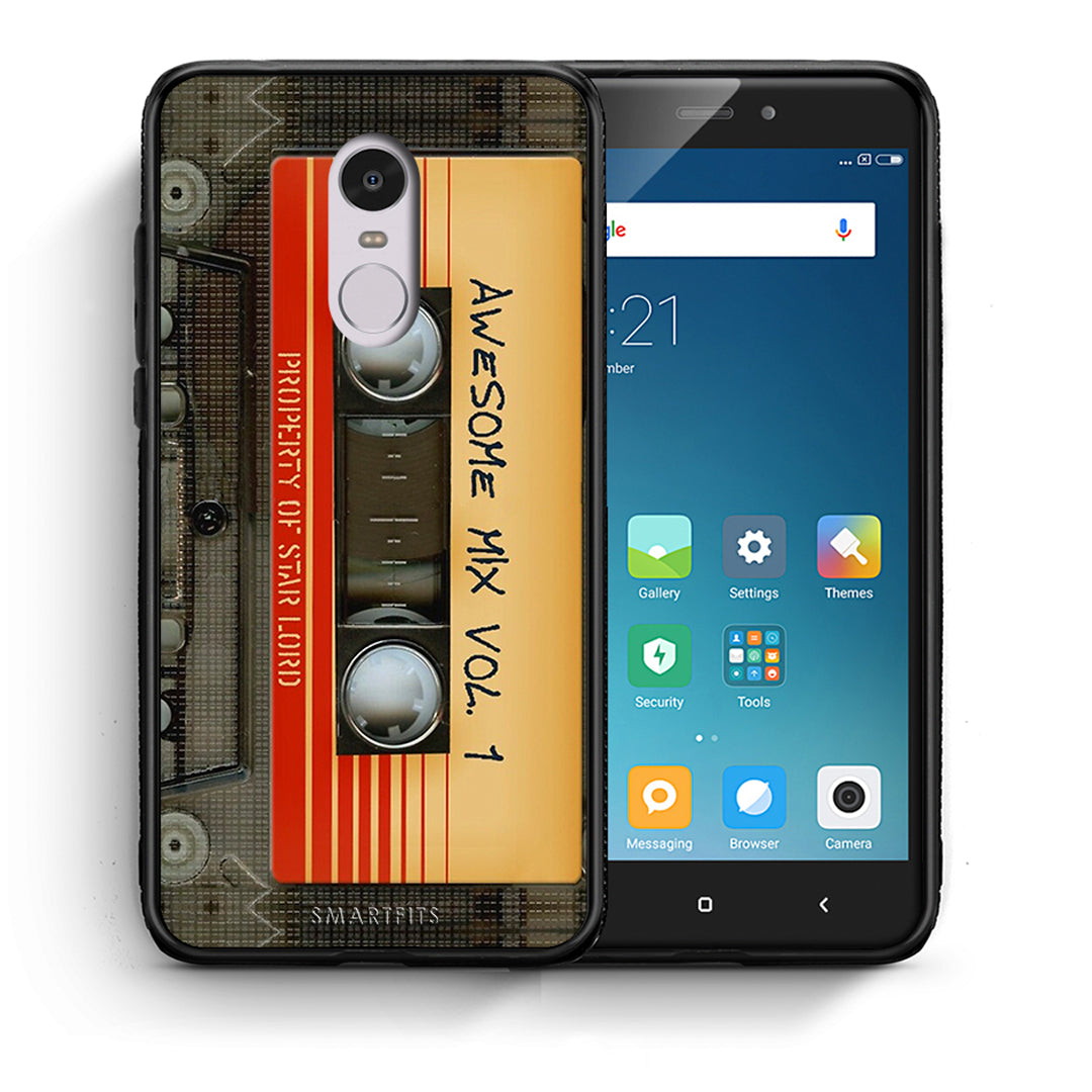 Θήκη Xiaomi Redmi Note 4/4X Awesome Mix από τη Smartfits με σχέδιο στο πίσω μέρος και μαύρο περίβλημα | Xiaomi Redmi Note 4/4X Awesome Mix case with colorful back and black bezels