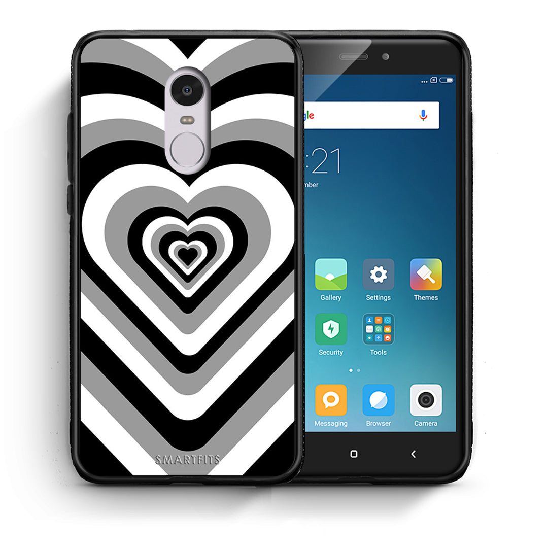 Θήκη Xiaomi Redmi Note 4/4X Black Hearts από τη Smartfits με σχέδιο στο πίσω μέρος και μαύρο περίβλημα | Xiaomi Redmi Note 4/4X Black Hearts case with colorful back and black bezels