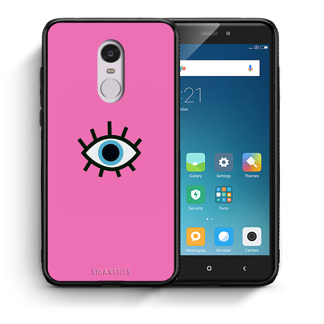 Θήκη Xiaomi Redmi Note 4/4X Blue Eye Pink από τη Smartfits με σχέδιο στο πίσω μέρος και μαύρο περίβλημα | Xiaomi Redmi Note 4/4X Blue Eye Pink case with colorful back and black bezels