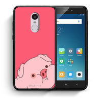 Thumbnail for Θήκη Αγίου Βαλεντίνου Xiaomi Redmi 5 Pig Love 1 από τη Smartfits με σχέδιο στο πίσω μέρος και μαύρο περίβλημα | Xiaomi Redmi 5 Pig Love 1 case with colorful back and black bezels