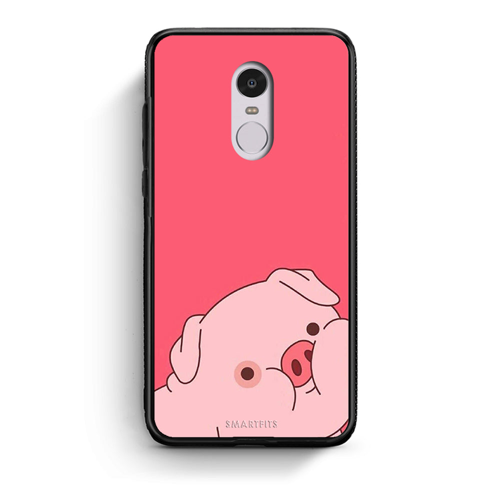 Xiaomi Redmi 5 Pig Love 1 Θήκη Αγίου Βαλεντίνου από τη Smartfits με σχέδιο στο πίσω μέρος και μαύρο περίβλημα | Smartphone case with colorful back and black bezels by Smartfits