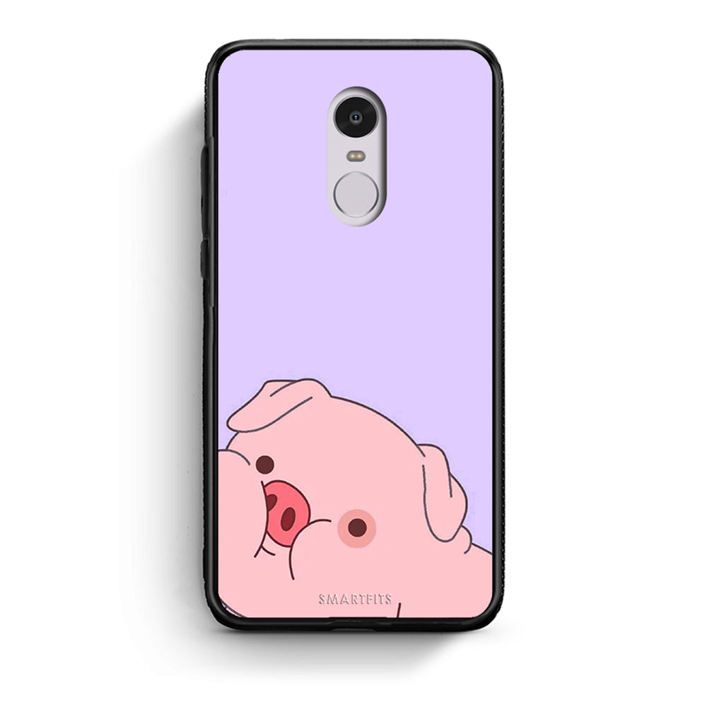 Xiaomi Redmi 5 Pig Love 2 Θήκη Αγίου Βαλεντίνου από τη Smartfits με σχέδιο στο πίσω μέρος και μαύρο περίβλημα | Smartphone case with colorful back and black bezels by Smartfits
