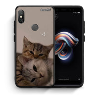 Thumbnail for Θήκη Xiaomi Redmi Note 5 Cats In Love από τη Smartfits με σχέδιο στο πίσω μέρος και μαύρο περίβλημα | Xiaomi Redmi Note 5 Cats In Love case with colorful back and black bezels