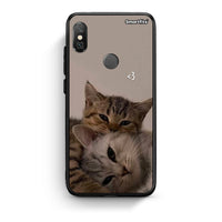 Thumbnail for Xiaomi Redmi Note 5 Cats In Love Θήκη από τη Smartfits με σχέδιο στο πίσω μέρος και μαύρο περίβλημα | Smartphone case with colorful back and black bezels by Smartfits