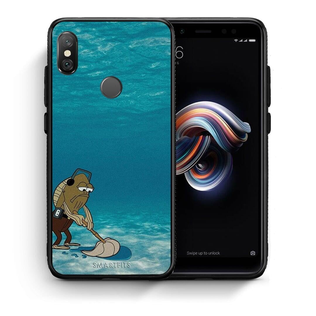 Θήκη Xiaomi Redmi Note 5 Clean The Ocean από τη Smartfits με σχέδιο στο πίσω μέρος και μαύρο περίβλημα | Xiaomi Redmi Note 5 Clean The Ocean case with colorful back and black bezels