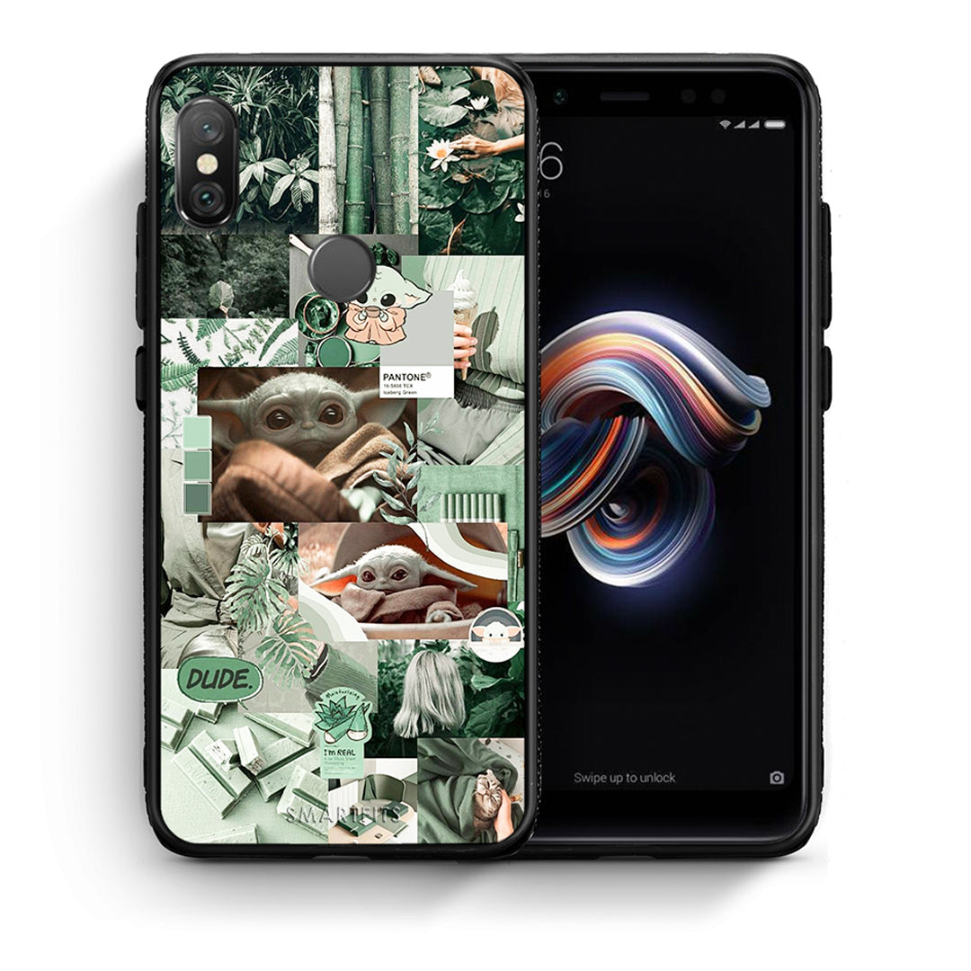 Θήκη Αγίου Βαλεντίνου Xiaomi Redmi Note 5 Collage Dude από τη Smartfits με σχέδιο στο πίσω μέρος και μαύρο περίβλημα | Xiaomi Redmi Note 5 Collage Dude case with colorful back and black bezels