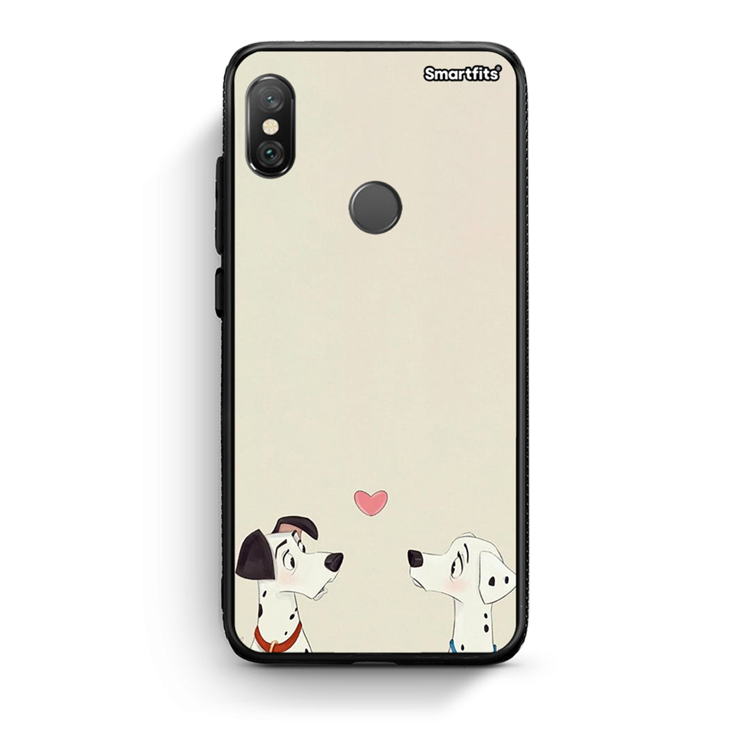 Xiaomi Redmi Note 5 Dalmatians Love θήκη από τη Smartfits με σχέδιο στο πίσω μέρος και μαύρο περίβλημα | Smartphone case with colorful back and black bezels by Smartfits