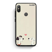 Thumbnail for Xiaomi Redmi Note 5 Dalmatians Love θήκη από τη Smartfits με σχέδιο στο πίσω μέρος και μαύρο περίβλημα | Smartphone case with colorful back and black bezels by Smartfits