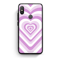 Thumbnail for Xiaomi Redmi Note 5 Lilac Hearts θήκη από τη Smartfits με σχέδιο στο πίσω μέρος και μαύρο περίβλημα | Smartphone case with colorful back and black bezels by Smartfits