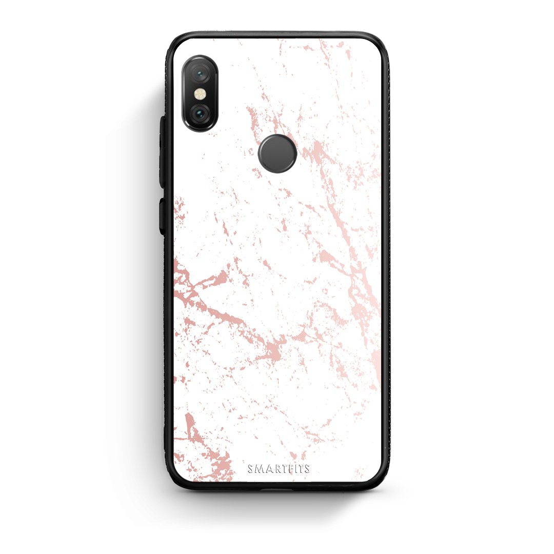 116 - Xiaomi Redmi Note 5 Pink Splash Marble case, cover, bumper