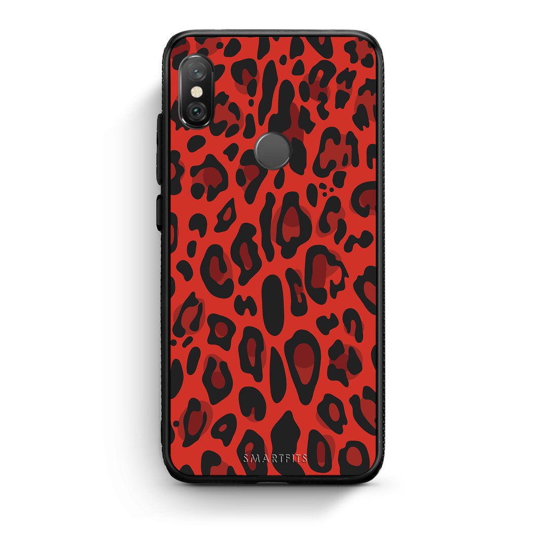 4 - Xiaomi Redmi Note 5 Red Leopard Animal case, cover, bumper