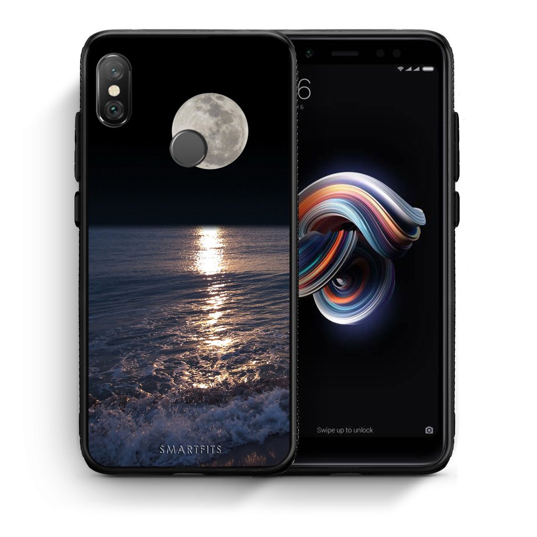 Θήκη Xiaomi Redmi Note 5 Moon Landscape από τη Smartfits με σχέδιο στο πίσω μέρος και μαύρο περίβλημα | Xiaomi Redmi Note 5 Moon Landscape case with colorful back and black bezels