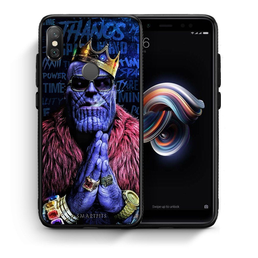 Θήκη Xiaomi Redmi Note 5 Thanos PopArt από τη Smartfits με σχέδιο στο πίσω μέρος και μαύρο περίβλημα | Xiaomi Redmi Note 5 Thanos PopArt case with colorful back and black bezels