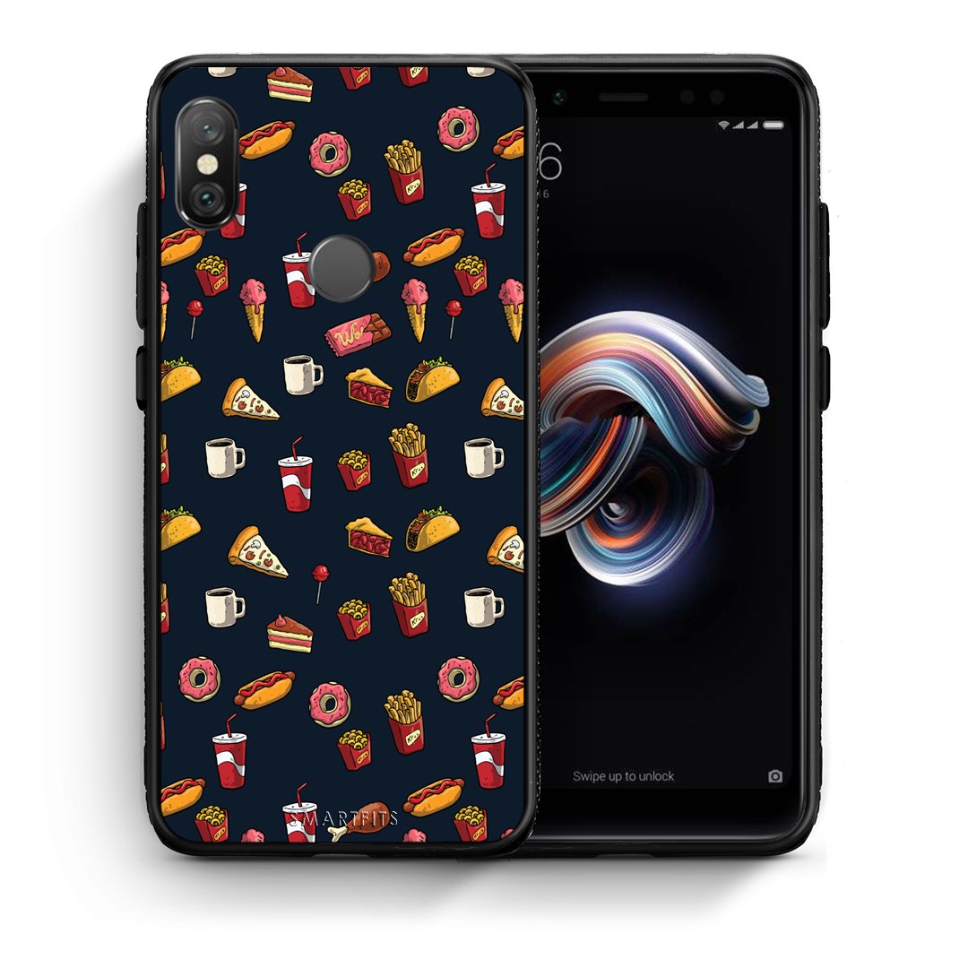 Θήκη Xiaomi Redmi Note 5 Hungry Random από τη Smartfits με σχέδιο στο πίσω μέρος και μαύρο περίβλημα | Xiaomi Redmi Note 5 Hungry Random case with colorful back and black bezels