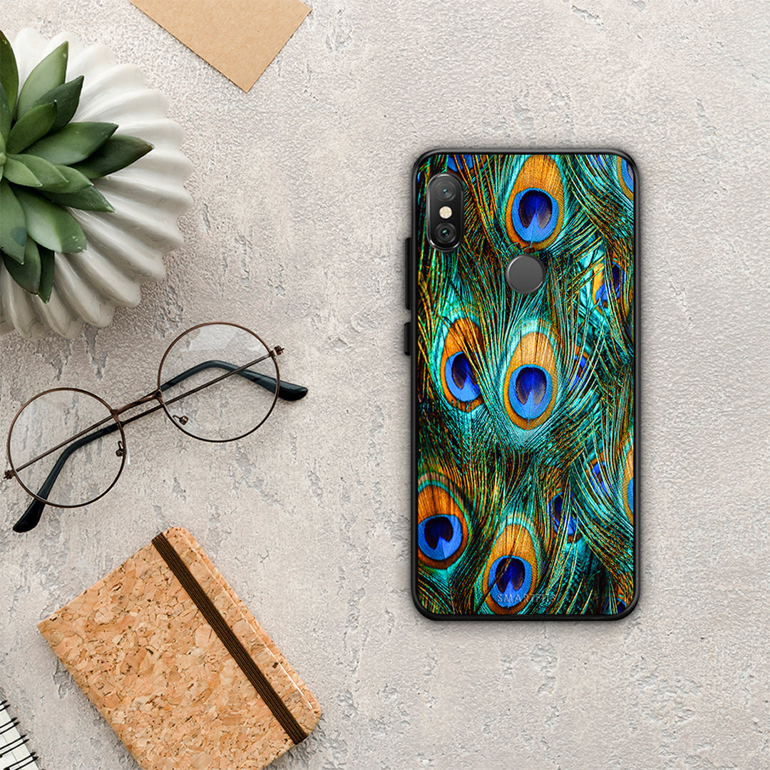 Real Peacock Feathers - Xiaomi Redmi Note 5 case