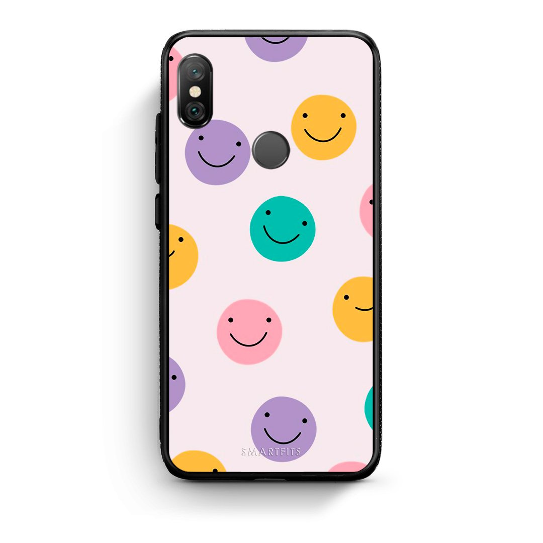 Xiaomi Redmi Note 5 Smiley Faces θήκη από τη Smartfits με σχέδιο στο πίσω μέρος και μαύρο περίβλημα | Smartphone case with colorful back and black bezels by Smartfits