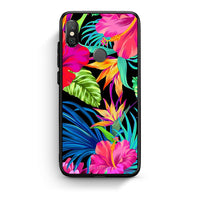 Thumbnail for Xiaomi Redmi Note 5 Tropical Flowers θήκη από τη Smartfits με σχέδιο στο πίσω μέρος και μαύρο περίβλημα | Smartphone case with colorful back and black bezels by Smartfits