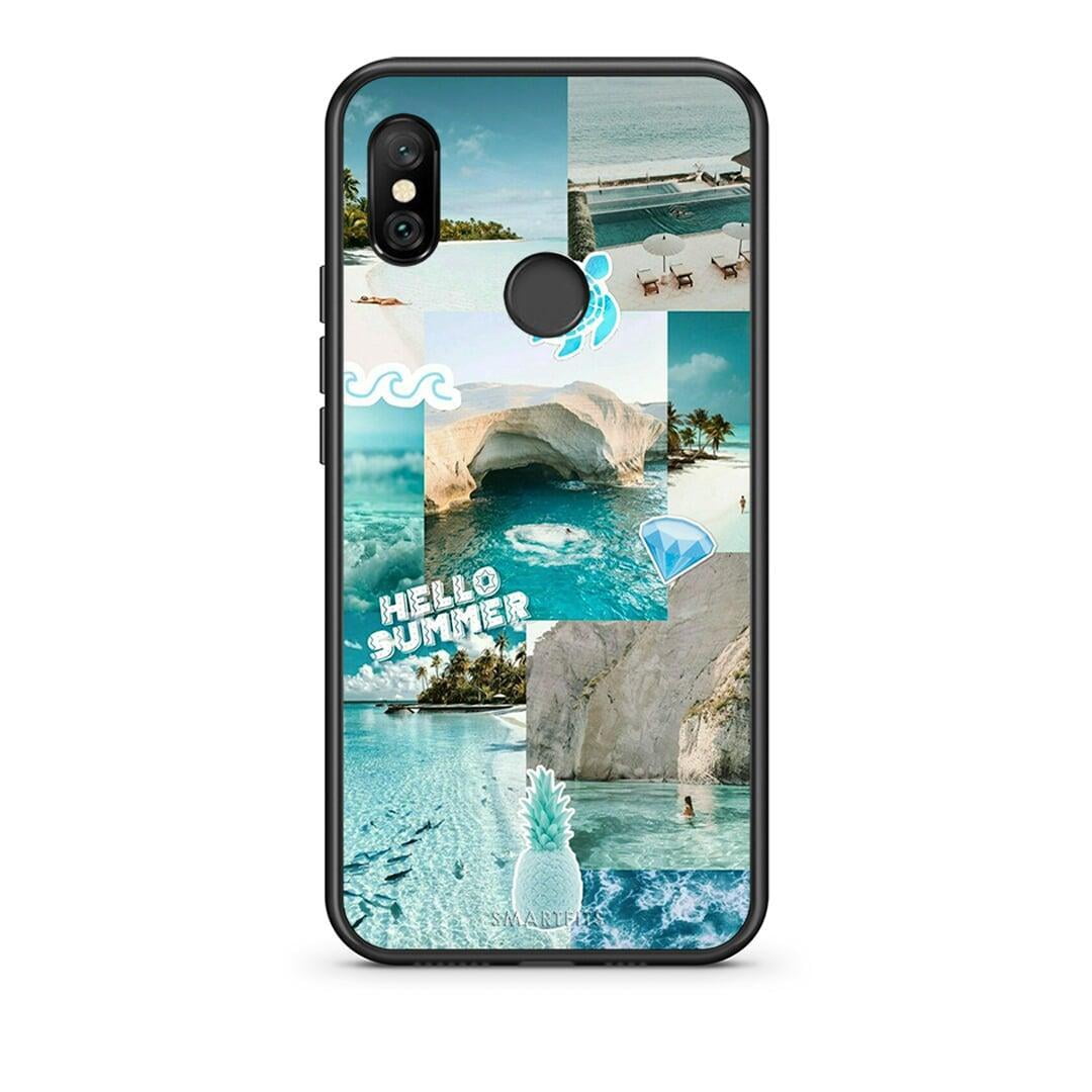 Xiaomi Redmi Note 6 Pro Aesthetic Summer Θήκη από τη Smartfits με σχέδιο στο πίσω μέρος και μαύρο περίβλημα | Smartphone case with colorful back and black bezels by Smartfits