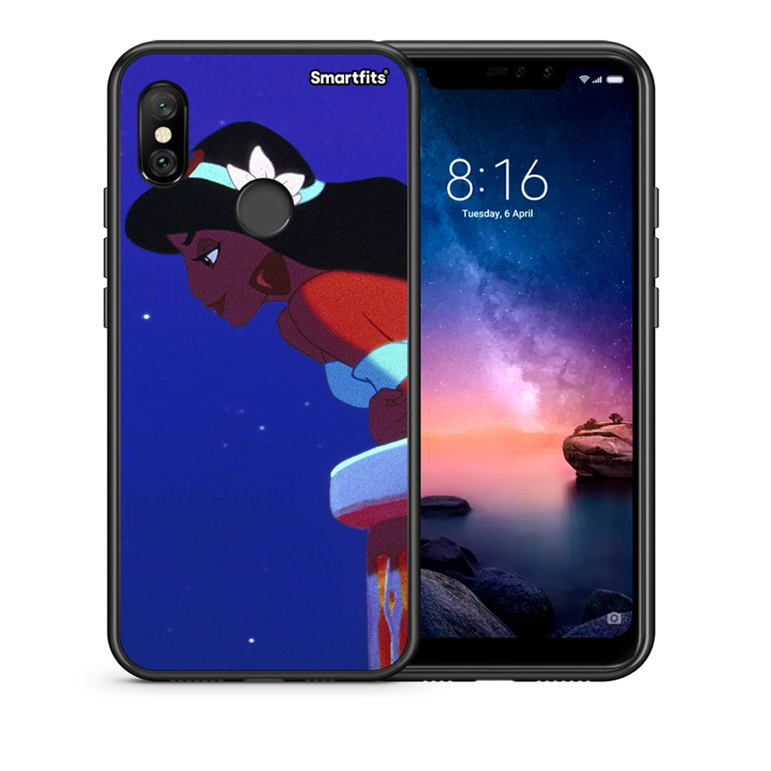 Θήκη Xiaomi Redmi Note 6 Pro Alladin And Jasmine Love 2 από τη Smartfits με σχέδιο στο πίσω μέρος και μαύρο περίβλημα | Xiaomi Redmi Note 6 Pro Alladin And Jasmine Love 2 case with colorful back and black bezels