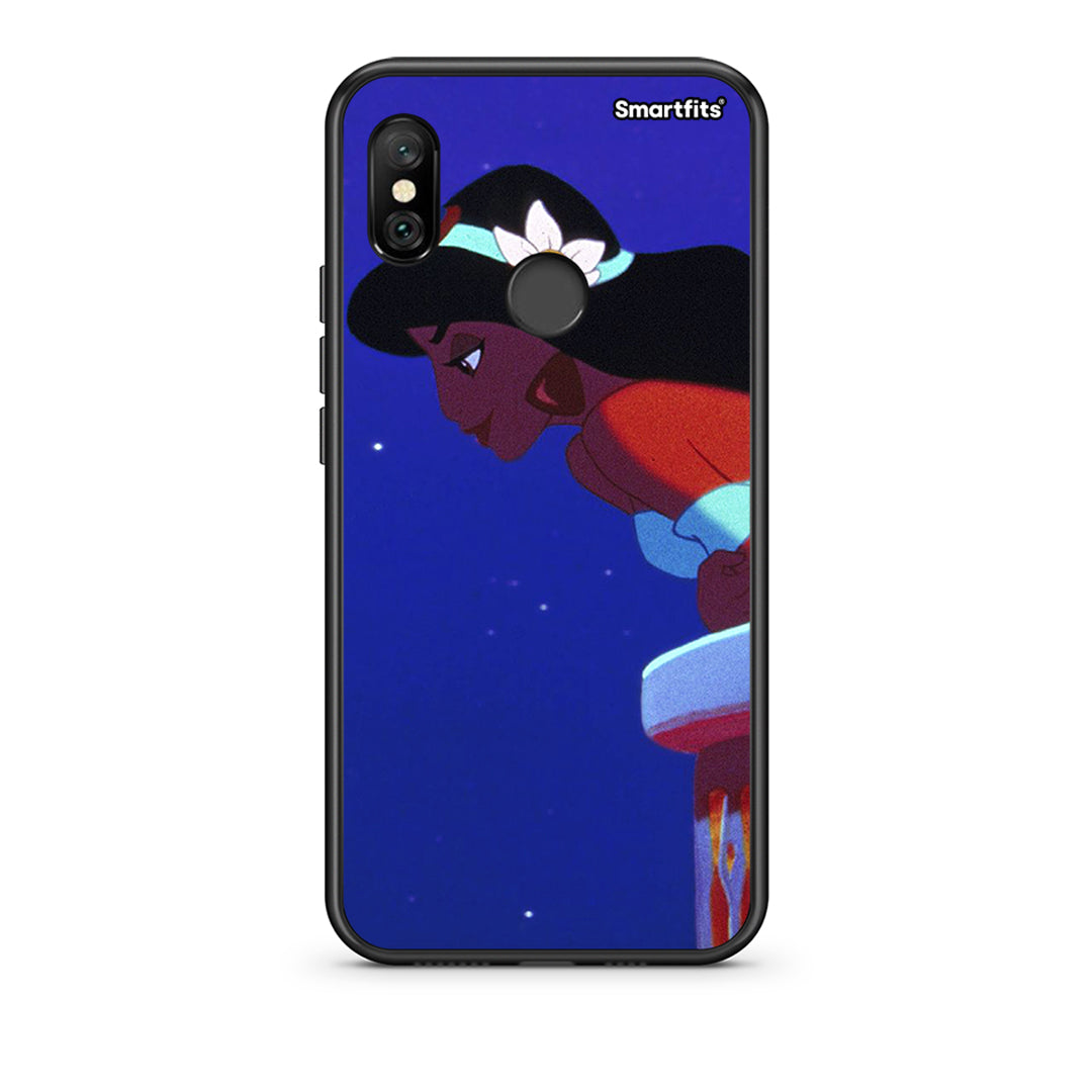 Xiaomi Redmi Note 6 Pro Alladin And Jasmine Love 2 θήκη από τη Smartfits με σχέδιο στο πίσω μέρος και μαύρο περίβλημα | Smartphone case with colorful back and black bezels by Smartfits