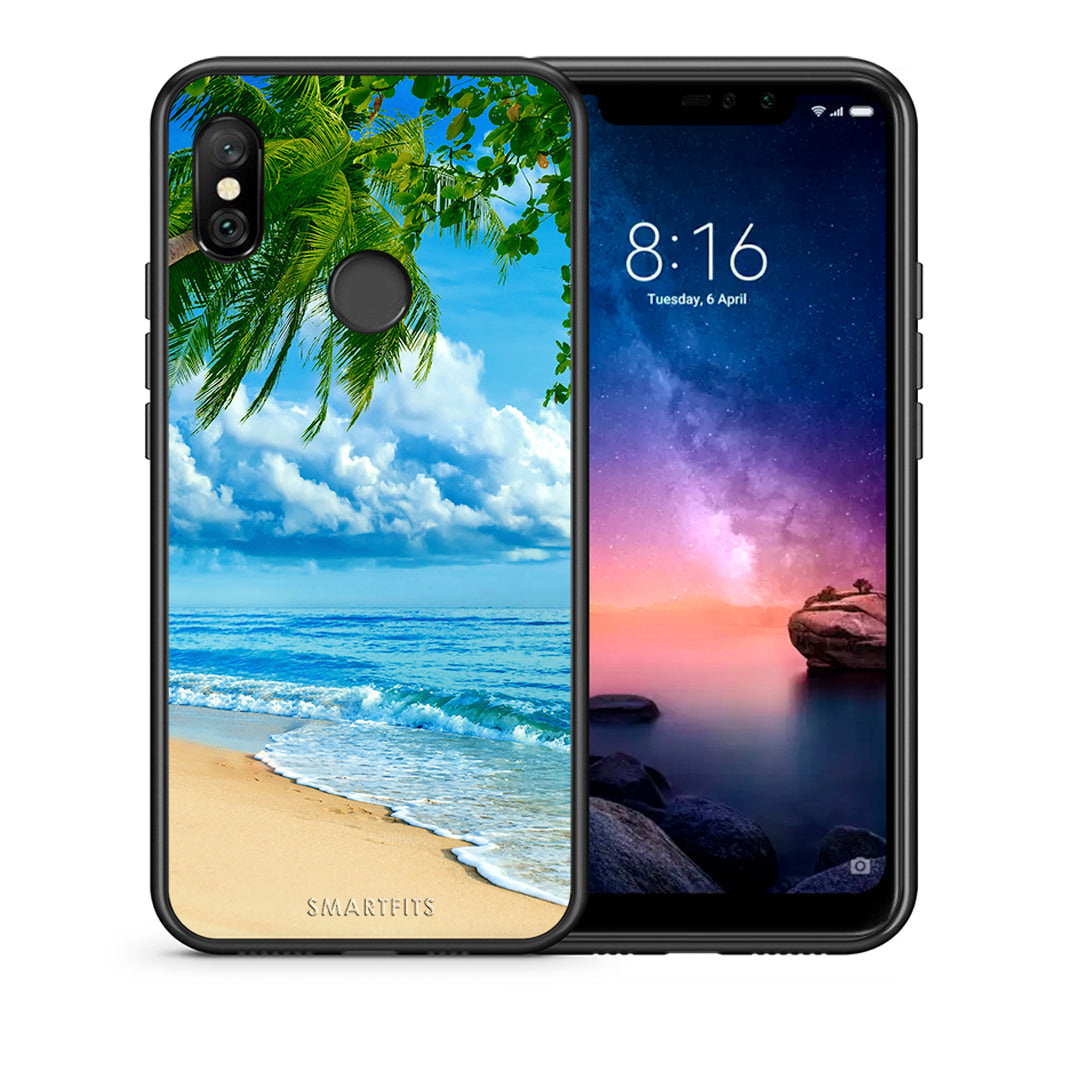 Θήκη Xiaomi Redmi Note 6 Pro Beautiful Beach από τη Smartfits με σχέδιο στο πίσω μέρος και μαύρο περίβλημα | Xiaomi Redmi Note 6 Pro Beautiful Beach case with colorful back and black bezels