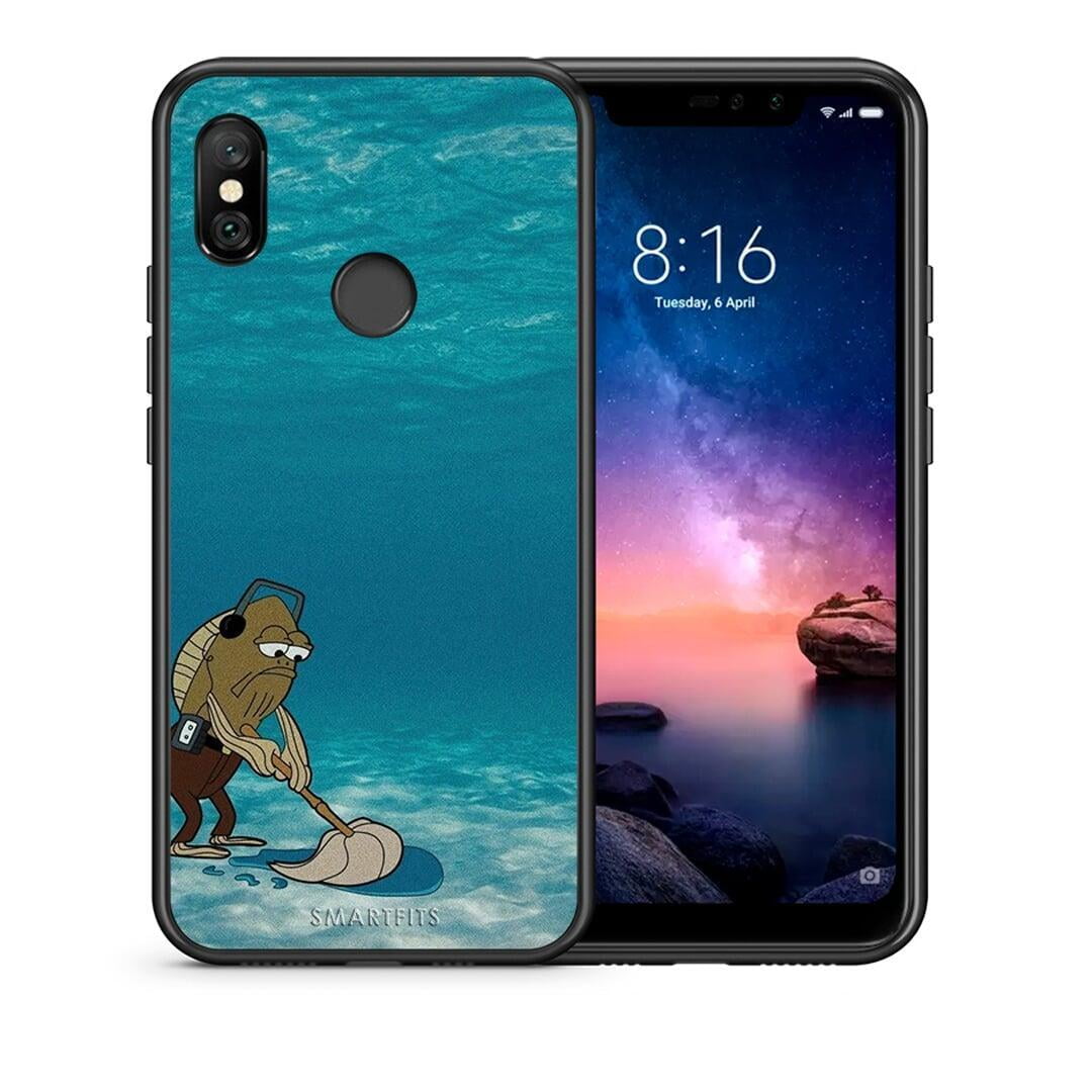 Θήκη Xiaomi Redmi Note 6 Pro Clean The Ocean από τη Smartfits με σχέδιο στο πίσω μέρος και μαύρο περίβλημα | Xiaomi Redmi Note 6 Pro Clean The Ocean case with colorful back and black bezels