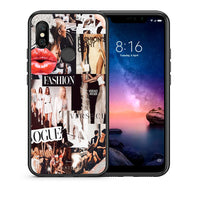 Thumbnail for Θήκη Αγίου Βαλεντίνου Xiaomi Redmi Note 6 Pro Collage Fashion από τη Smartfits με σχέδιο στο πίσω μέρος και μαύρο περίβλημα | Xiaomi Redmi Note 6 Pro Collage Fashion case with colorful back and black bezels