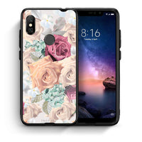 Thumbnail for Θήκη Xiaomi Redmi Note 6 Pro Bouquet Floral από τη Smartfits με σχέδιο στο πίσω μέρος και μαύρο περίβλημα | Xiaomi Redmi Note 6 Pro Bouquet Floral case with colorful back and black bezels