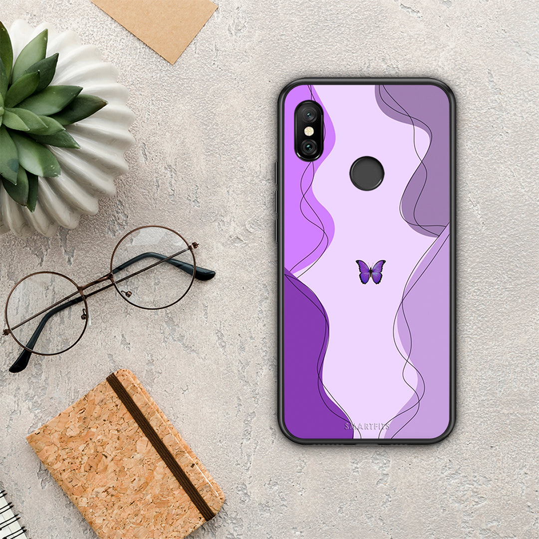 Purple Mariposa - Xiaomi Redmi Note 6 Pro case