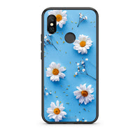 Thumbnail for Xiaomi Redmi Note 6 Pro Real Daisies θήκη από τη Smartfits με σχέδιο στο πίσω μέρος και μαύρο περίβλημα | Smartphone case with colorful back and black bezels by Smartfits