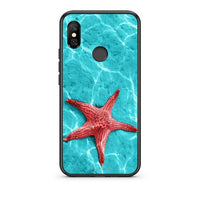 Thumbnail for Xiaomi Redmi Note 6 Pro Red Starfish Θήκη από τη Smartfits με σχέδιο στο πίσω μέρος και μαύρο περίβλημα | Smartphone case with colorful back and black bezels by Smartfits