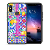 Thumbnail for Θήκη Xiaomi Redmi Note 6 Pro Retro Spring από τη Smartfits με σχέδιο στο πίσω μέρος και μαύρο περίβλημα | Xiaomi Redmi Note 6 Pro Retro Spring case with colorful back and black bezels