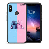 Thumbnail for Θήκη Xiaomi Redmi Note 6 Pro Stitch And Angel από τη Smartfits με σχέδιο στο πίσω μέρος και μαύρο περίβλημα | Xiaomi Redmi Note 6 Pro Stitch And Angel case with colorful back and black bezels