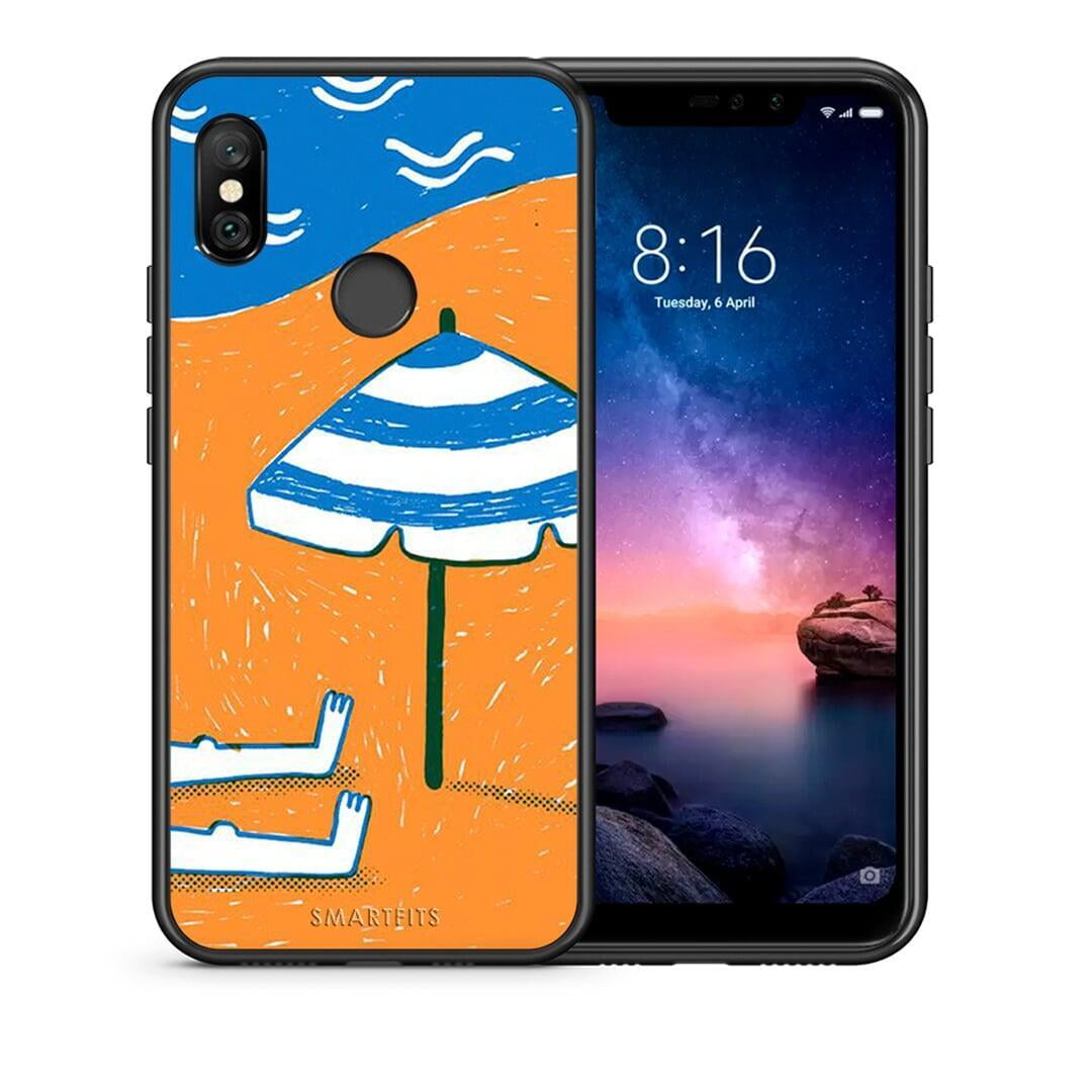 Θήκη Xiaomi Redmi Note 6 Pro Summering από τη Smartfits με σχέδιο στο πίσω μέρος και μαύρο περίβλημα | Xiaomi Redmi Note 6 Pro Summering case with colorful back and black bezels